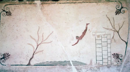 Peinture de tombe grecque, 5e siècle av. J.-C.
