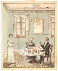 Carte de vœux, 1821