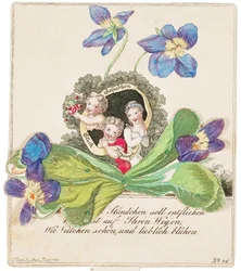 Carte de vœux, vers 1820