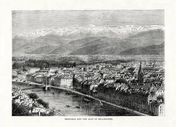 Grenoble et les Alpes de Belledonne, France, 1879