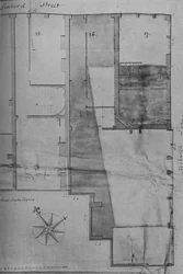 Plan du rez-de-chaussée du Lloyds Coffee House No. 16 Lombard Street en 1773