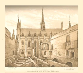 Guildhall côté nord, 1882-83, 1886