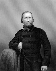 Giuseppe Garibaldi, patriote italien, 1860