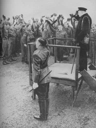 Accueilli par les nouveaux hommes de son ancien régiment, 1941