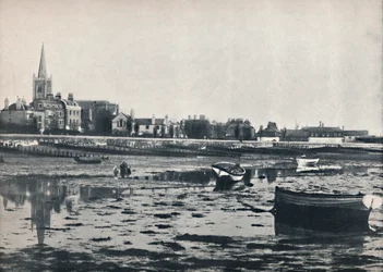 Harwich - La plage à marée basse, 1895