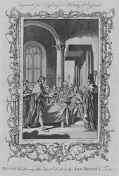 Henri II servant le premier plat à la table de son fils Henri, 1773