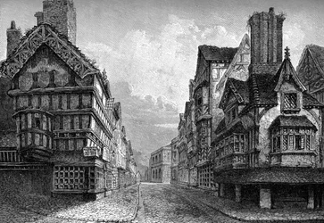 High Street, Shrewsbury, 1825