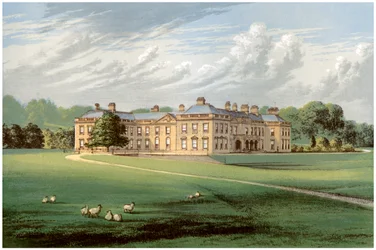 Holme Lacy, Herefordshire, maison du baronnet Stanhope, vers 1880