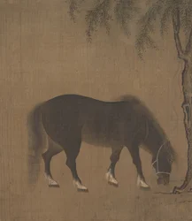 Cheval et saule, début du 15e siècle