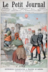 Montgolfières traversant le désert du Sahara, 1903