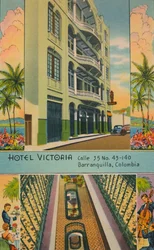 Hôtel Victoria : Calle 35 No.43-140, Barranquilla, Colombie, vers 1940