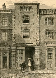 Maison dite occupée par Dryden à Fetter Lane, 1897