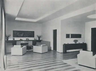 Maison à Bucarest par Rudolf Frankel - Le salon, 1942