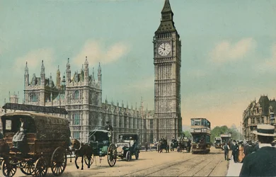Houses of Parliament et pont de Westminster, Londres