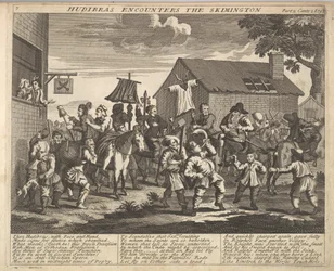 Hudibras rencontre le Skimmington, Illustrations de Samuel Butler