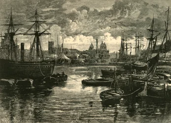 Hull, depuis les docks, 1898