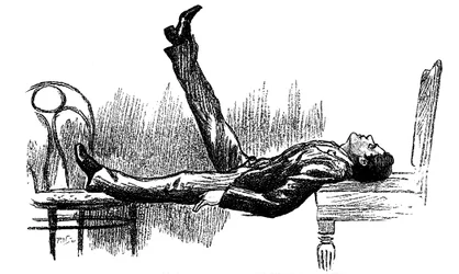 Sujet hypnotisé en état de catalepsie, 1891