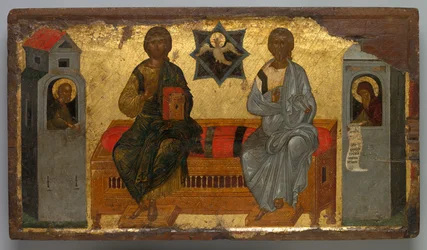 Icône de la Trinité du Nouveau Testament, vers 1450