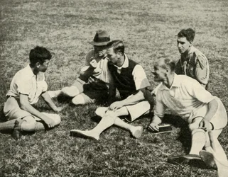 En camp à Southwold, Suffolk : Une conversation amicale, 1937