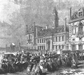Inauguration du Wellington College, Sandhurst : Arrivée de la reine Victoria