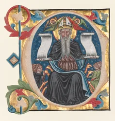 Initiale C excisée d