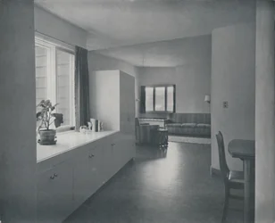 Intérieur - Maison à Fairfax, Californie par Francis Ellsworth Lloyd, 1942