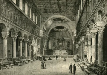 Intérieur de San Apollinare Nuovo, Ravenne, 1890