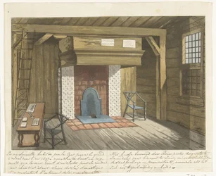 Intérieur de la maison de Pierre le Grand à Zaandam, 1697, milieu du 19ème siècle