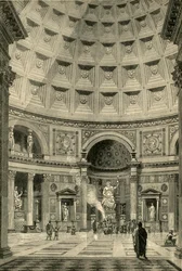 Intérieur du Panthéon à Rome restauré, 1890