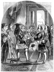 Jacques II prenant congé de Louis XIV, années 1680, 19e siècle