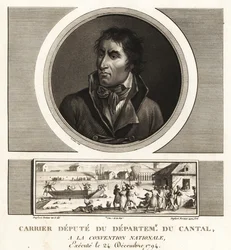 Jean-Baptiste Carrier, député du département du Cantal à la Convention nationale, guillotiné en 1794