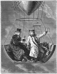 Jean Baptiste Biot et Joseph Louis Gay-Lussac, scientifiques français, 1804 1870