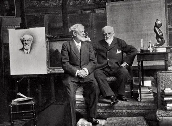 Jean Richepin, poète, dramaturge et romancier français, et Léon Bonnat, artiste français