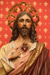 Sculpture de Jésus dans l