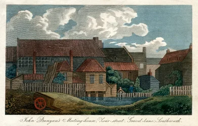 Maison de réunion de John Bunyan, Zoar-street, Gravel-Lane, Southwark, Londres, 1814
