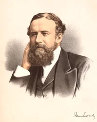 John Lubbock, premier baron Avebury, banquier, archéologue, naturaliste et homme politique anglais, vers 1880