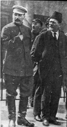 Joseph Staline et Mikhaïl Kalinine, dirigeants soviétiques, années 1930