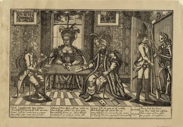 Joseph II, Catherine la Grande et le sultan Abdul Hamid I jouant aux cartes
