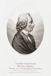 Joseph Priestley, théologien et chimiste anglo-américain, vers 1780