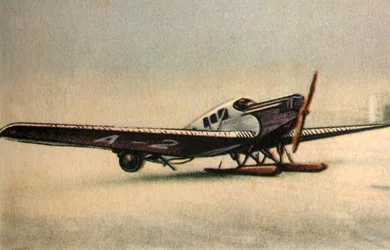 Avion Junkers F13 L avec skis à neige, années 1920, 1932