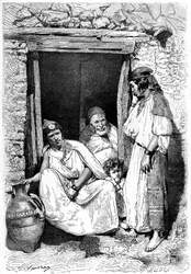 Groupe familial kabyle, Algérie, vers 1890