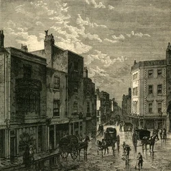 Kensington High Street, en 1860, vers 1876