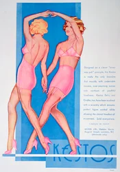 Publicité pour la lingerie Kestos, 1935