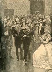 Le roi George IV tenant une réception au palais de Holyrood, Édimbourg, 1822