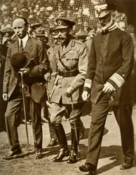 Le roi George V assiste à un match de baseball à Stamford Bridge, Londres, 1935