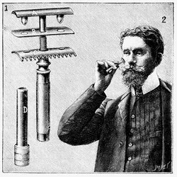Rasoir de sûreté King Gillette avec lame remplaçable, 1905