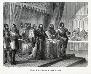 Le roi Jean signe la Magna Carta, 1882