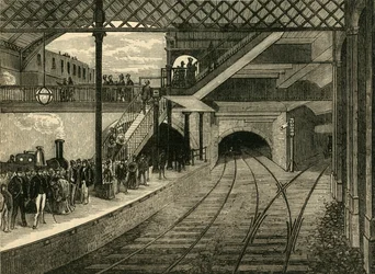Station de métro Kings Cross en 1868, vers 1876