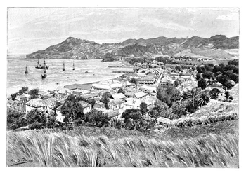 Kingston, île de Saint-Vincent, vers 1890