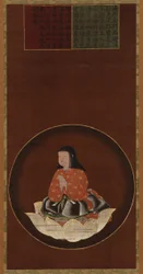 Kobo Daishi enfant assis sur un lotus, période Muromachi, XVe-XVIe siècle